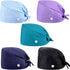 SATINIOR 5 Pcs Surgical Working Caps with Button Adjustable Gourd Shaped Bouffant Working Hats with Sweatband Tie Back...